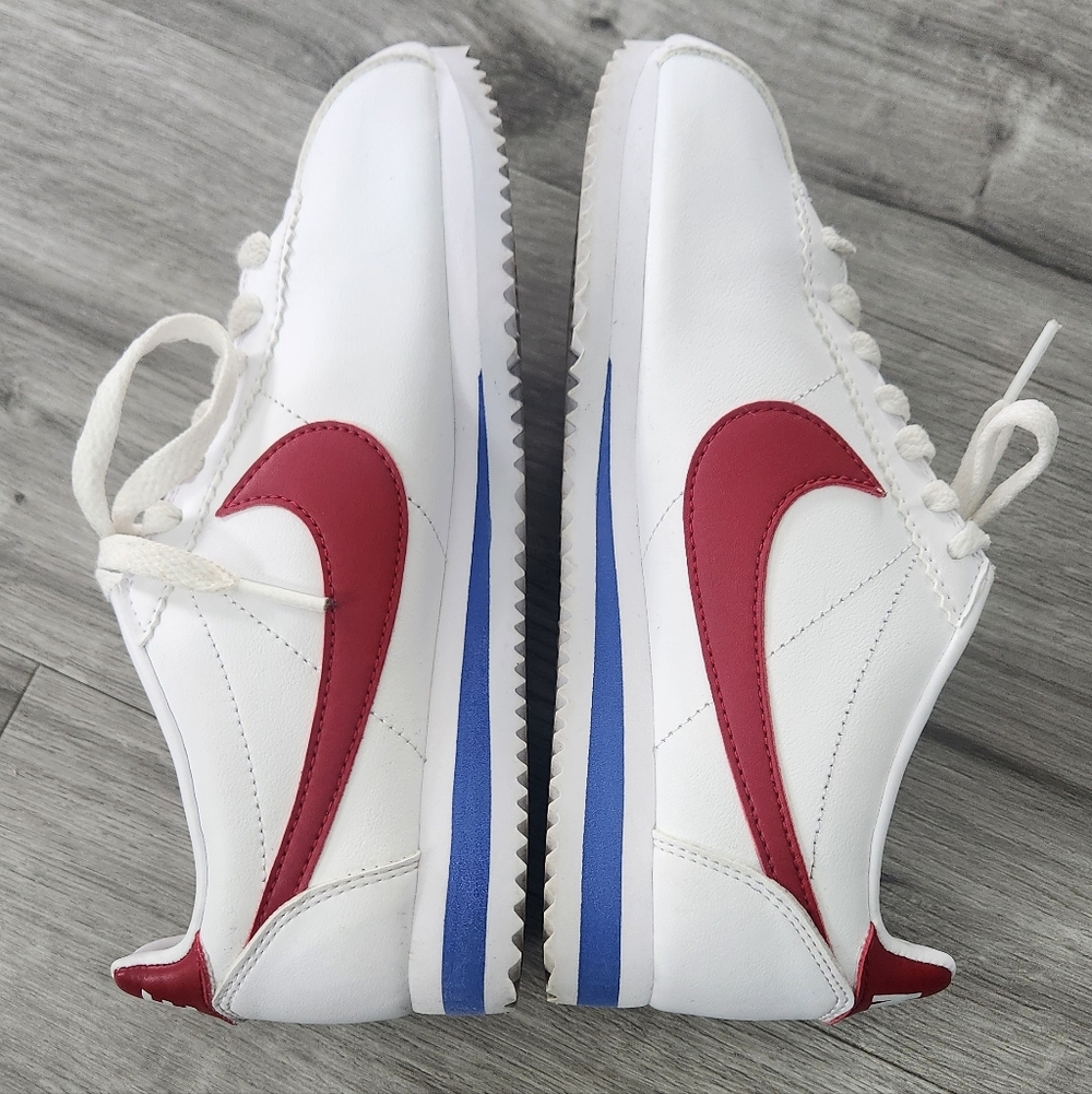 Nike Womens Classic Cortez White Varsity Red Blue 'Forest Gump' Size 5.5 Womens - Picture 9 of 13